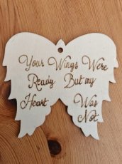 Gepersonaliseerde herinneringsvleugels hanger